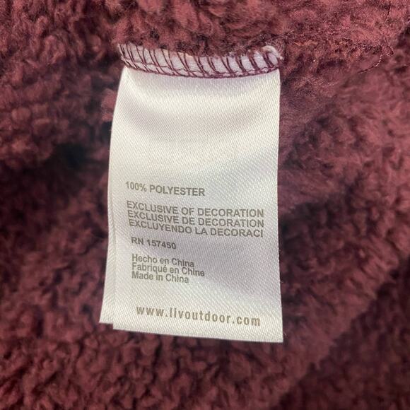 Liv Outdoor Wiley Sherpa Fleece Pullover Magenta Purple Womens Small Pocket - Picture 12 of 14